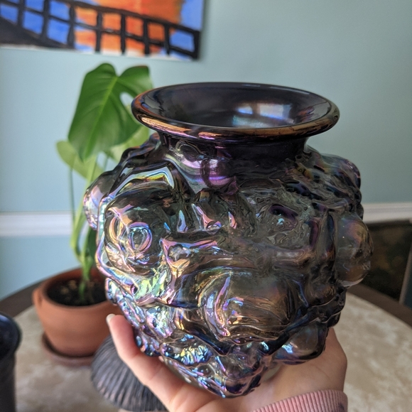 Vintage Imperial glass vase Amethyst - Picture 6 of 7